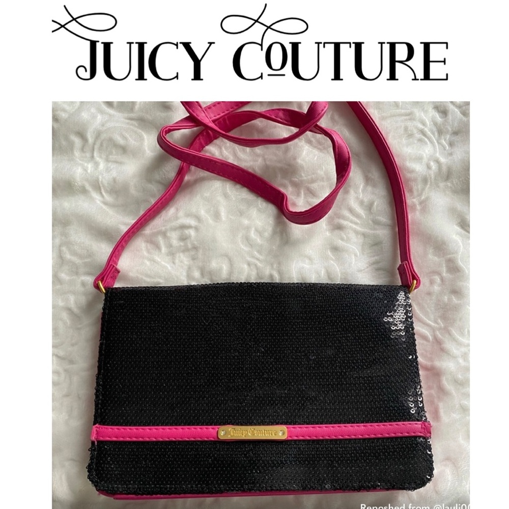 🎉Host Pick🎉  Juicy Couture Shoulder Bag Crossbody Bag in Pink w/  Sequins!